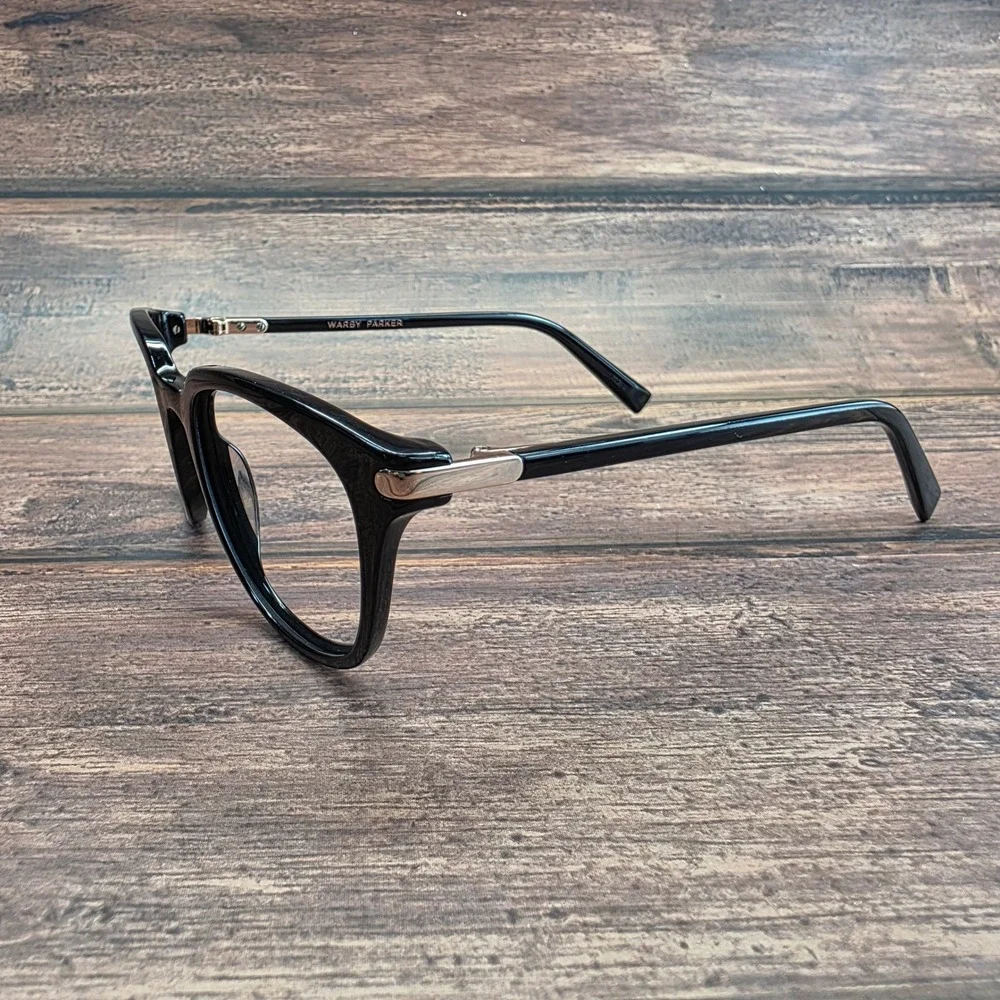 Warby Parker Maeve 7100 Black Cat Eye Eyeglasses Frames 51-19-135 Italy